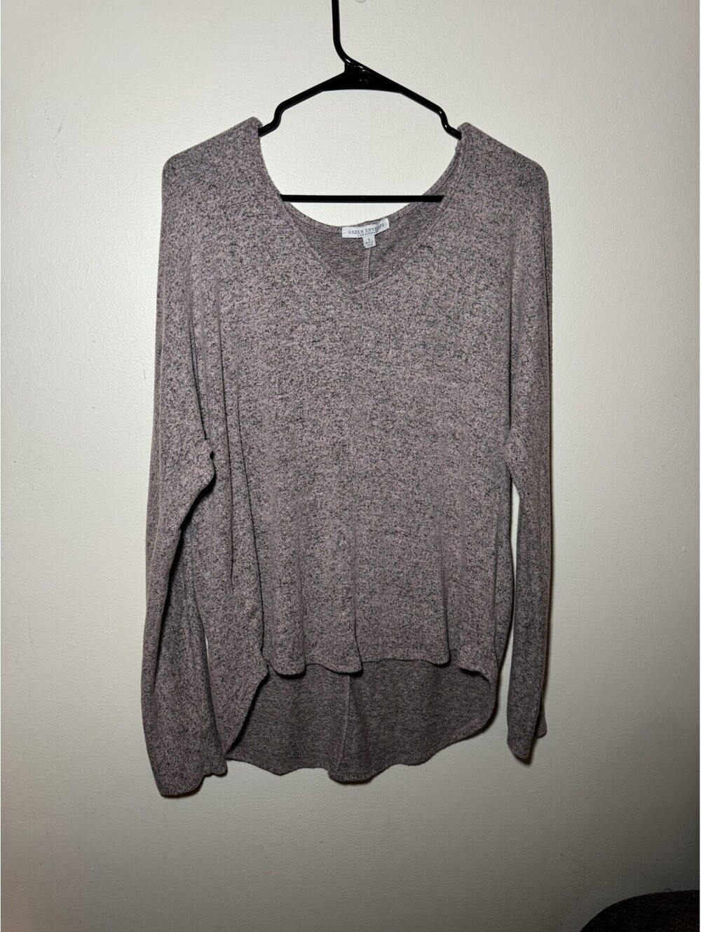 Green Envelope Los Angeles Bronze Brown V Neck Top Size Large
